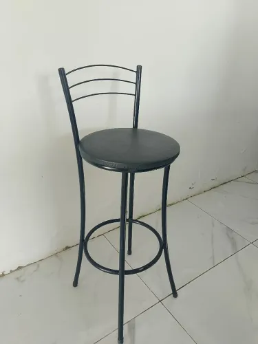 Conjunto de 5 banquetas preta 