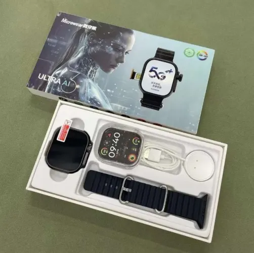 Smartwhatch Com Chip 4G 49MM Ultra AI 3 32GB - Wifi Câmera 180°, Tela Amoled, Android, GPS