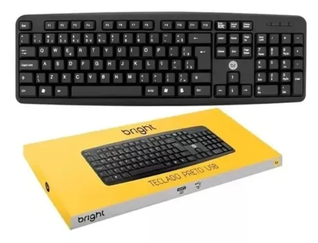 Teclado Preto USB Bright