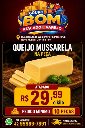 Queijo mussarela atacado 