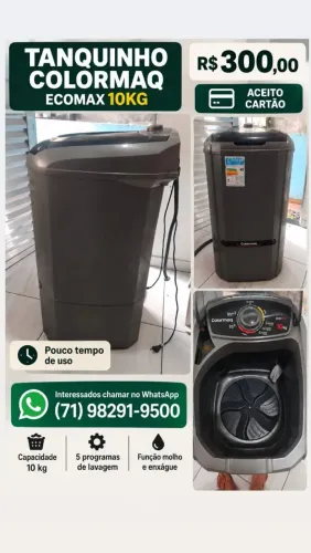 Tanquinho Colormaq Ecomax 10kg