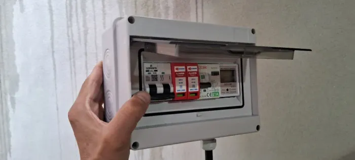 Quadro elétrico Wallbox para carregador veicular