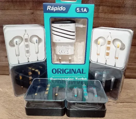Carregador Tipo-C /V8 + Fone de Ouvido - Só 40$ !!
