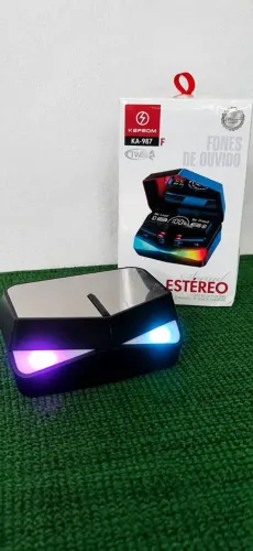 Fone Bluetooth TWS Gamer com Estojo RGB