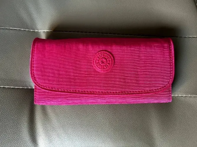 Carteira Kipling rosa pink em nylon