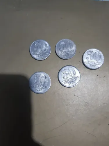 Moedas 50 centavos antigas 