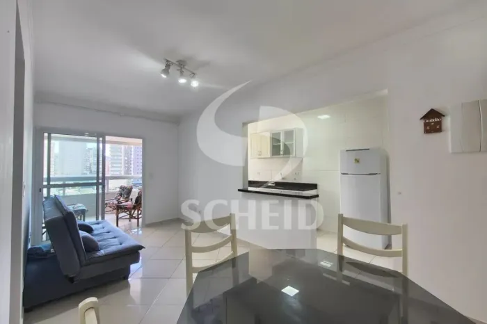 Apartamento para locação na Praia Grande (Vila Guilhermina) mobiliado - 57m² 1 dormitório 
