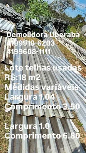 TELHAS DE ZINCO USADAS