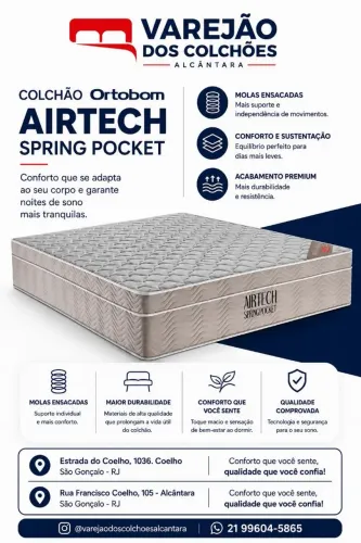 Airtech spring Casal. Ortobom molas ensacadas. *