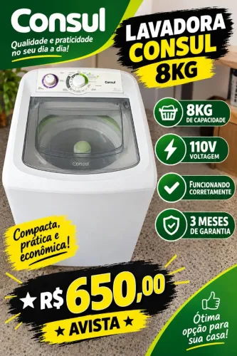 Lavadora cônsul 8kg
