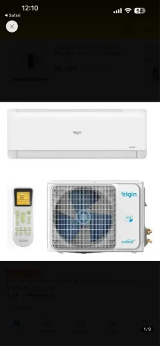 Ar-Condicionado Split Elgin Eco Inverter III 12.000 BTUs Frio - Novo Lacrado