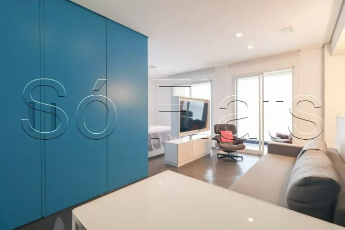 Apto no Diogo Home disponível para locação contendo 48m², 1 dormitório e 1 vaga de garagem