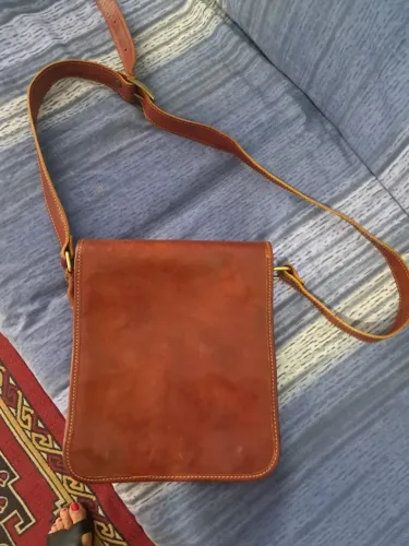 Bolsa tiracolo couro legítimo italiano - unisex - Genuine Leather