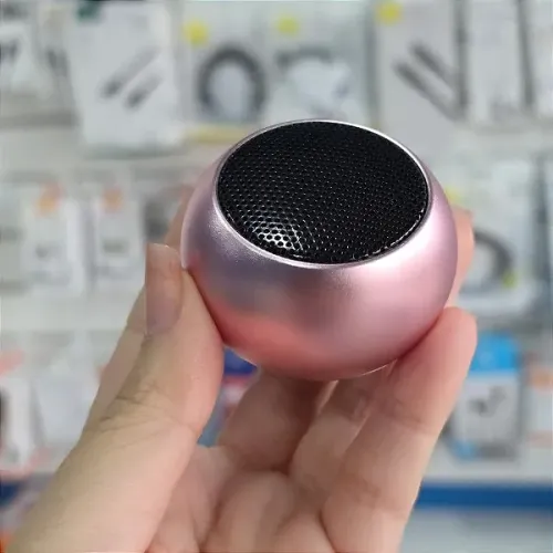 Mini Caixa de Som Bolinha Bluetooth Potente 5W Design Compacto, Rosa - Grasep D-M2