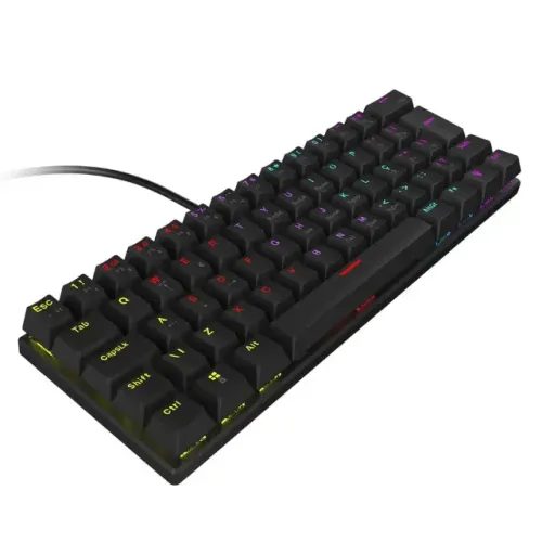 ENTREGA GRÁTIS - Teclado Mecânico Vinik Anihi Black, Switch Red, 60% - NOVO