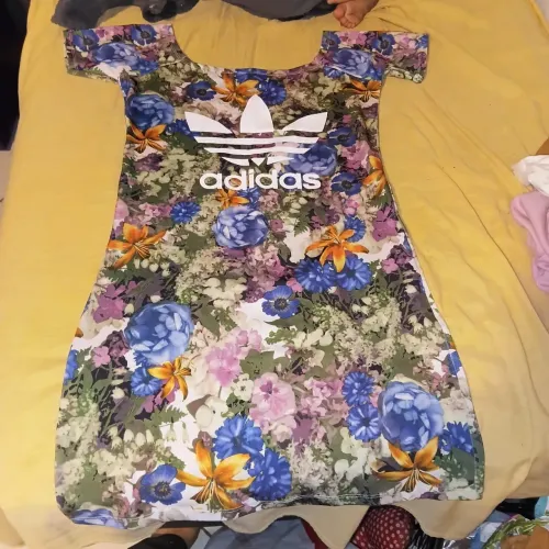 Vestido Floral Curto Estampa Adidas - Veste M / G