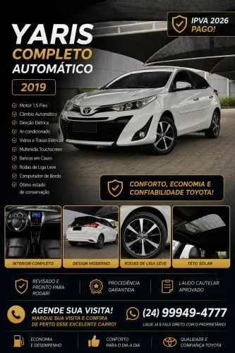 Toyota Yaris XLS 1.5 Flex 16V 5P Aut. 2019