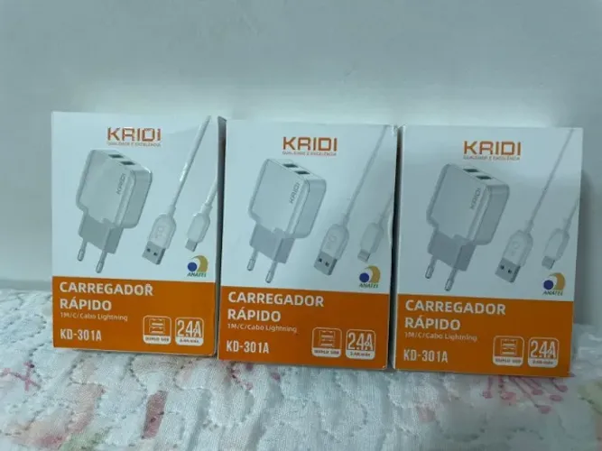Carregador Rápido Duplo USB 2.4A KAIDI