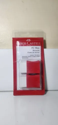 Borracha Plástica Max Faber Castell Branca Cartela C/ 2 Un