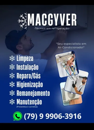 Instalação de ar condicionado e refrigeração em geral.