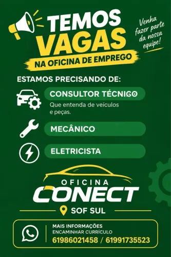 VAGA DE EMPREGO OFICINA MECÂNICA