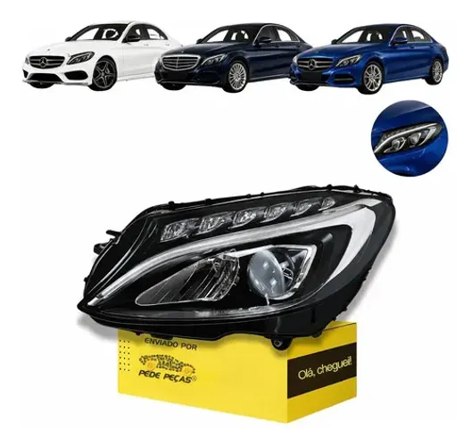 Farol Mercedes C180 C200 C250 C300 C43 Amg 2015 A 2018 Le Esquerdo/motorista