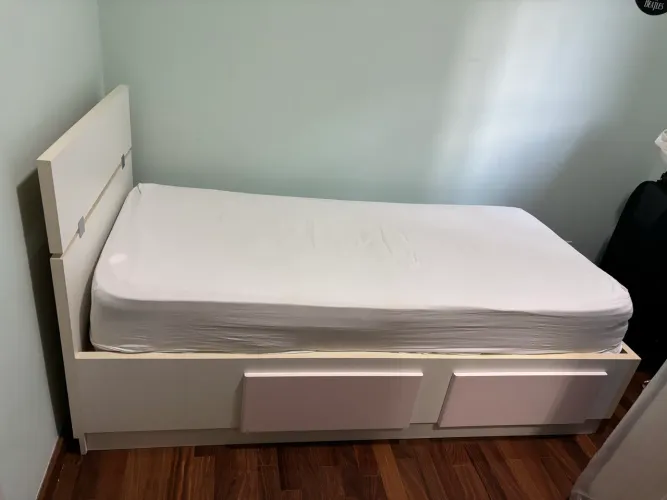 Cama box solteiro em madeira