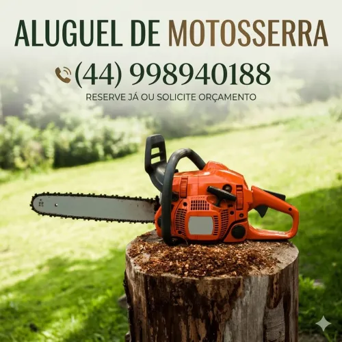 Aluguel de motosserra