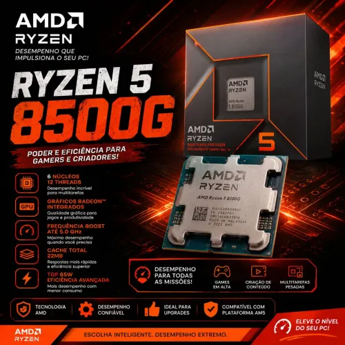 Ryzen 5 8500G AM5 (NOVO) - Troco por Placa de Vídeo RTX 2060 ou Superior