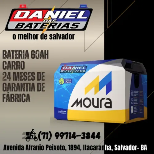 Bateria Automotiva Moura 60ah, em Salvador, Bahia