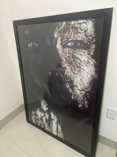 Quadro Decorativo Grande com Vidro e Moldura de Madeira - 98 x 1,28 m | R$ 250