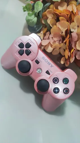 Controle PS3 rosa perolizado