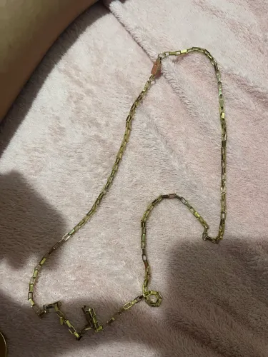Cordão dourado, folheado.