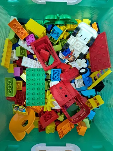 Lote Lego Duplo Original - Mais de 200 Peças + Caixa Organizadora