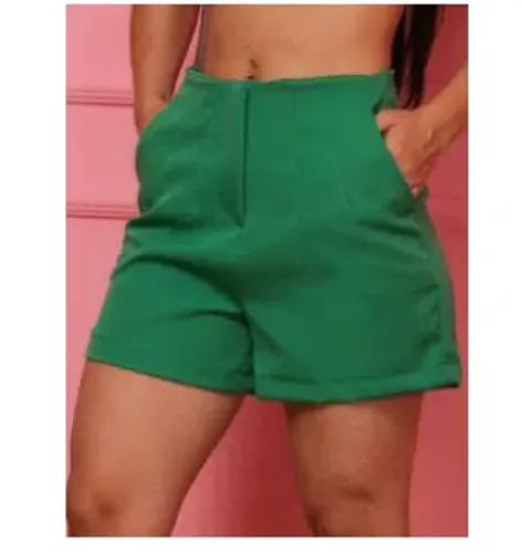 Short alfaiataria verde, G