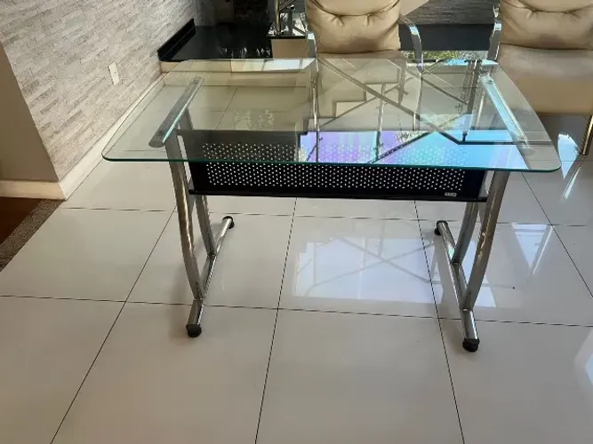 Mesa escritório de vidro 