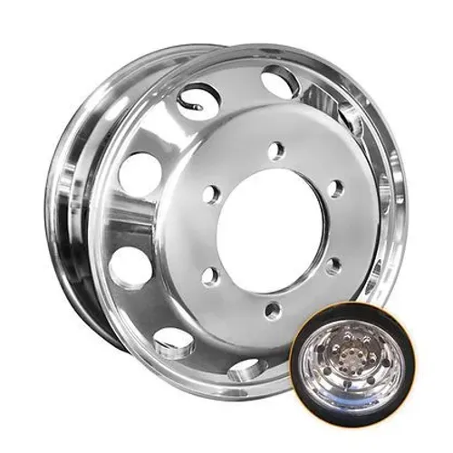 Roda de Alumínio Caminhão 3/4 17,5 x 6 (6 furos) Alto Brilho Borda Larga - Old t