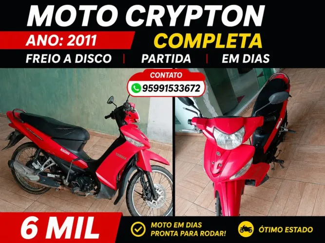 Vendo moto 125 Crypton em dias no meu nome .