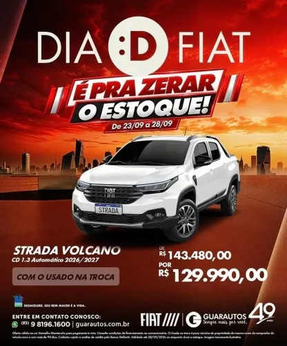 Fiat Strada Volcano 1.3 Flex 8V CD Aut. 2027