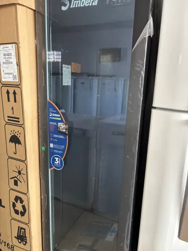 Cervejeiro imbera de 229L preto porta de vidro novo sem uso