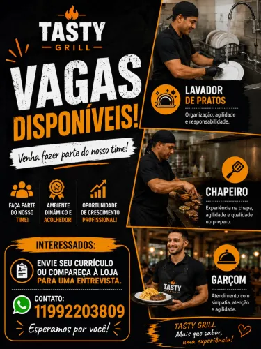 Vagas tasty grill Atrium Shopping