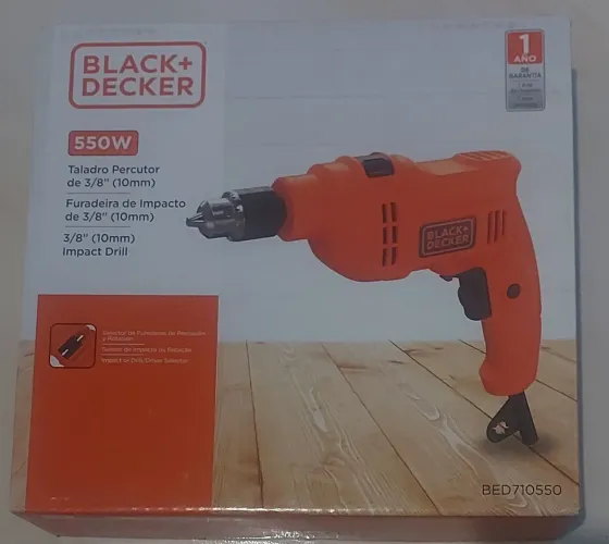 Furadeira de impacto 550W com controle de velocidade e reversível