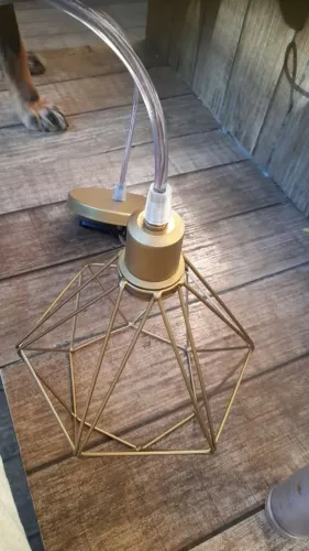Luminária diamante + lâmpada Led filamento