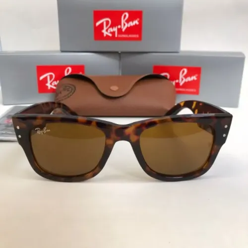 Óculos de sol ray-ban mega wayfarer tartaruga lentes de cristal style