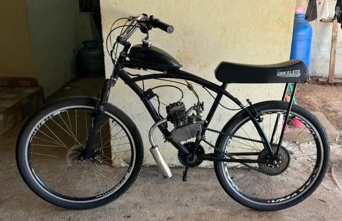 Bicicleta Motorizada 80cc Completa - Freio a Disco - Excelente Estado