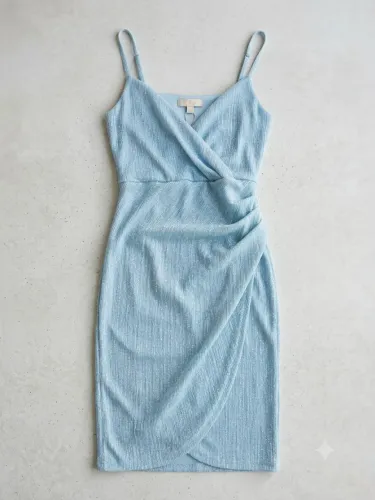 Vestido midi azul