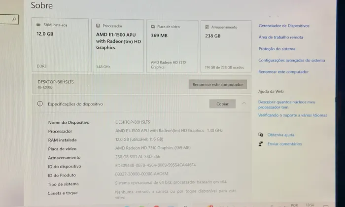 Computador HP ALL IN ONE