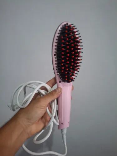 Escova Alisadora Eletrica Visor Magic Hair Pink - MKB<br><br>
