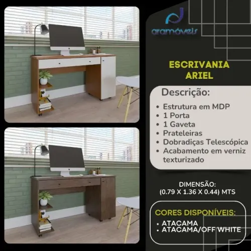 Escrivaninha mesa Ariel Nova