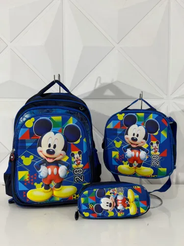 Kit com 3 peças Mochila +estojo + bolsa térmica